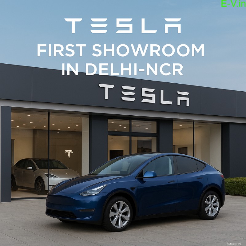 Tesla расширяет присутствие в Индии:открывает первый выставочный зал Delhi‑NCR в Aerocity 