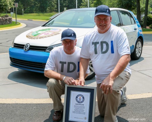 Volkswagen Gold достиг рекордной экономии дизельного топлива в США 