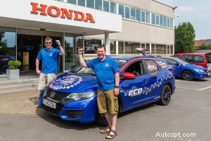 Honda Civic устанавливает новый рекорд эффективности использования топлива:8387 миль всего за 459 фунтов стерлингов на дизельном топливе